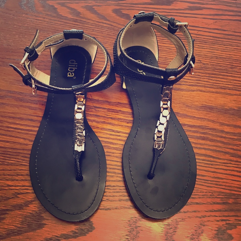 Black Gladiator Sandals